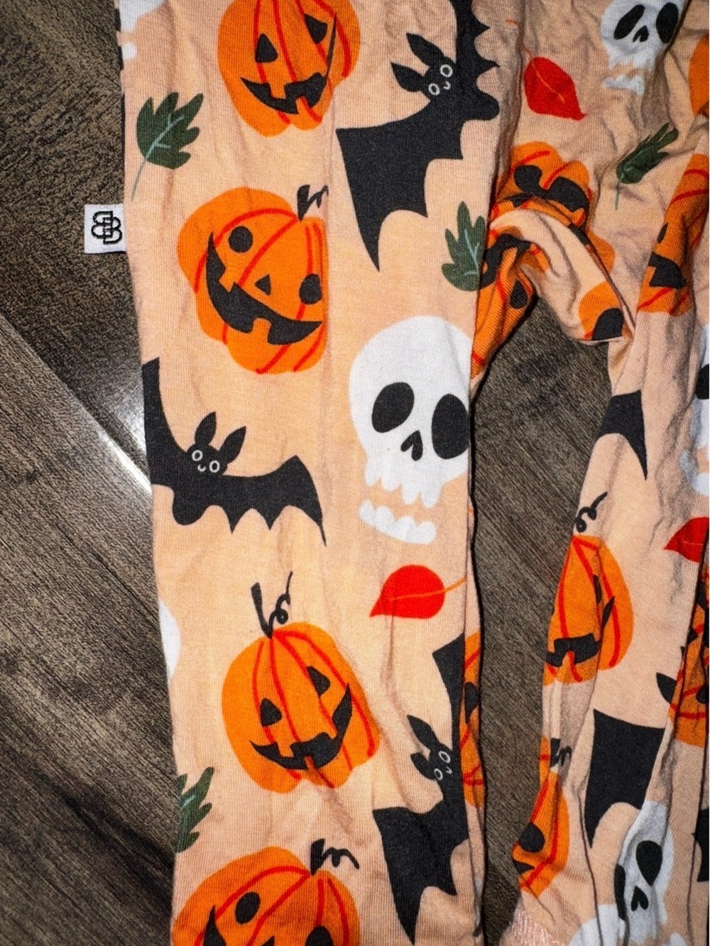 Little Bum Bums OG Halloween Pumpkins Bats Bamboo Footie 6-9M Retired Rebrand - Picture 7 of 9